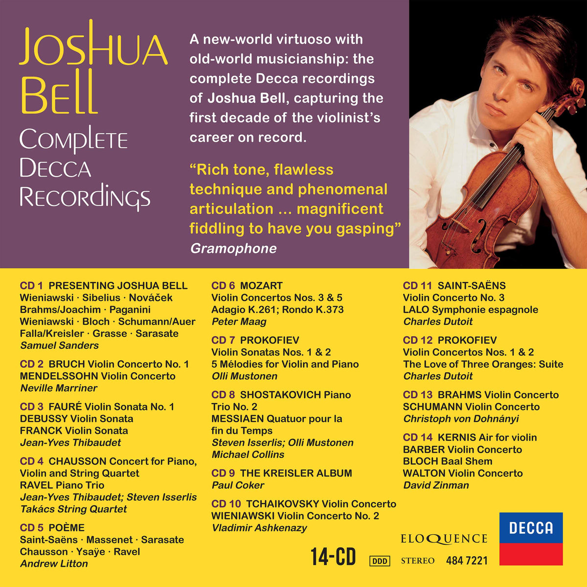 Joshua Bell Complete Decca Recordings [14CD] – Buywell Music